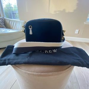 J Crew Camera Bag Black Velvet Crossbody
